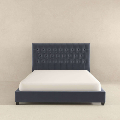 Donald - Queen Mid Century Modern Platform Bed - Gray