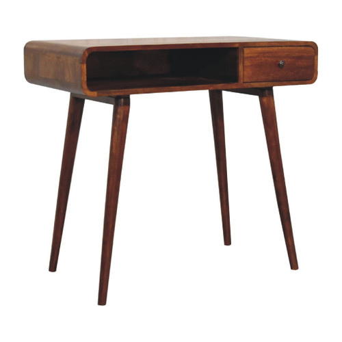 Curved Writing Desk - Chestnut