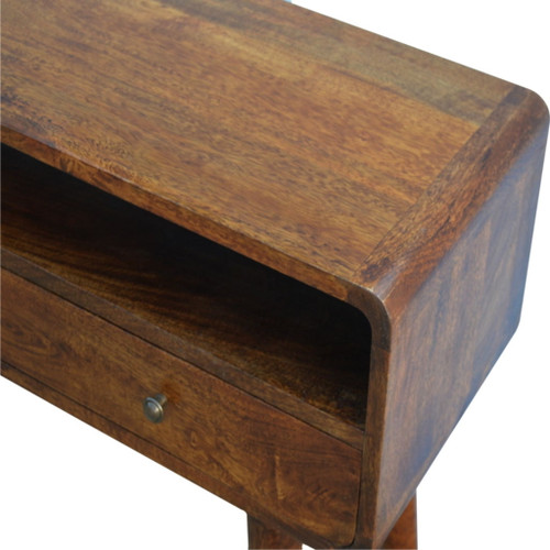 Curved Console Table - Chestnut