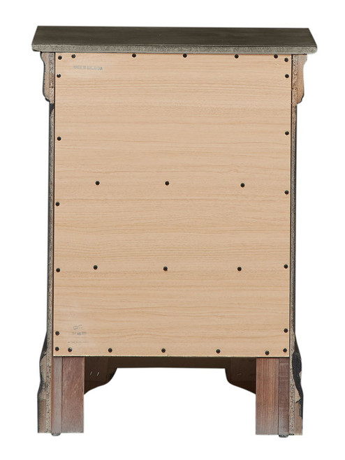 Louis Phillipe - 3 Drawer Nightstand - Gray