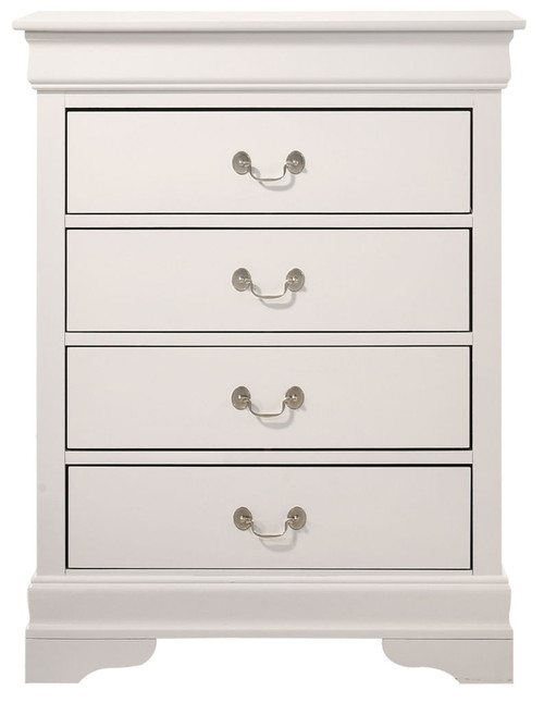 4 Drawer Chest Traditional Style - White
