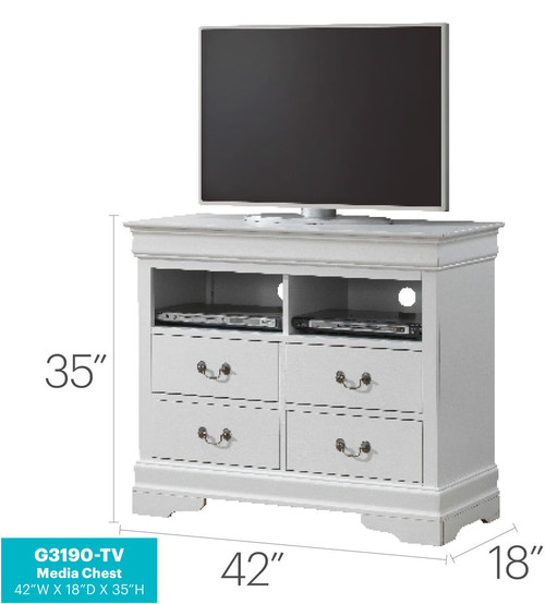 Charming Media Storage Unit - White