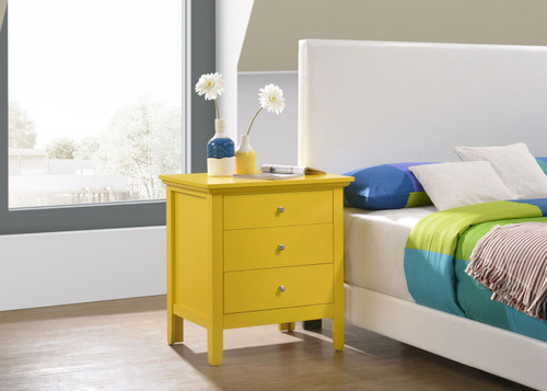3 Drawer Nightstand - Yellow