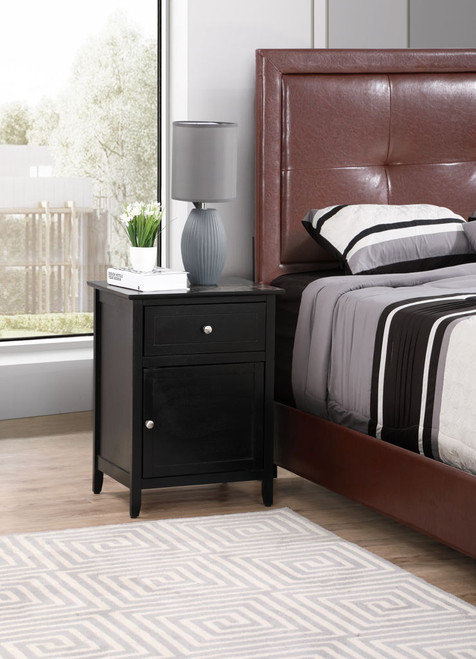 Izzy - Nightstand For Modern Spaces - Black