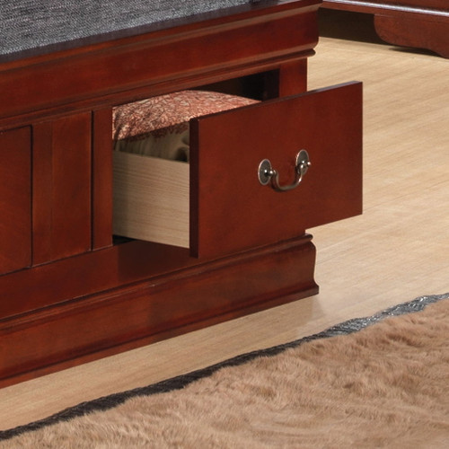 Louis Phillipe - Twin Storage Bed - Cherry