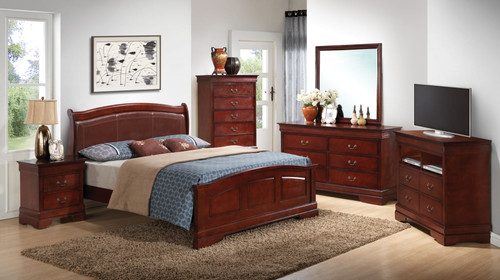 King Elegant Bed - Cherry