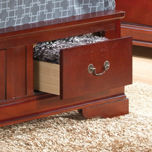 Louis Phillipe - Twin Storage Modern Bed - Cherry