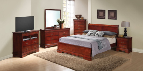 Full Charming Traditional Bed - Cherry