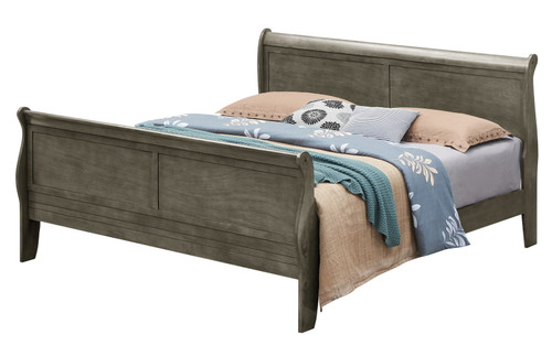Full Bed Panel Sleigh - Gray