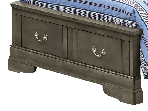 Twin Storage Bed Elegant Traditional - Gray