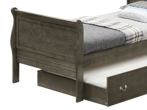 Twin Storage Bed Charming Traditional - Gray