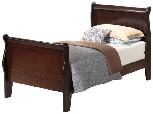 Twin Bed Panel Sleigh - Cappuccino