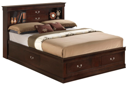 Louis Phillipe - Full Storage Bed - Cappuccino