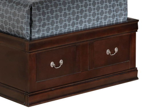 Louis Phillipe - Twin Storage Bed - Cappuccino