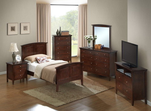 Twin Bed Elegant - Cappuccino