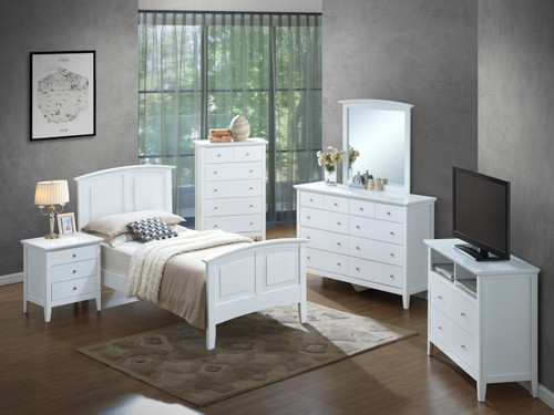 Twin Bed - White