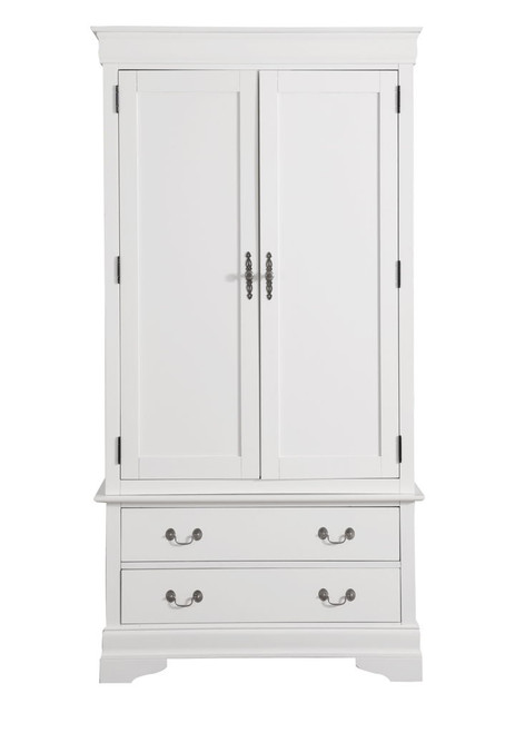 Elegant Traditional Armoire - White