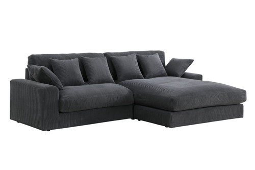 Mystic - Reversible Sectional Sofa Chaise - Dark Gray