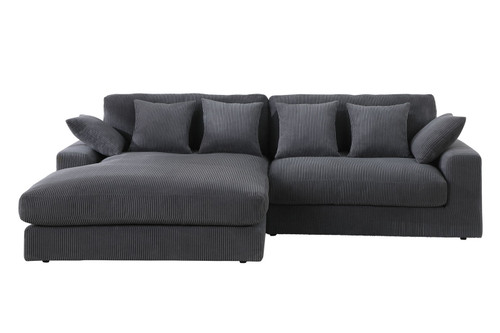 Mystic - Reversible Sectional Sofa Chaise - Dark Gray