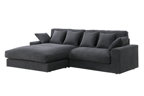 Mystic - Reversible Sectional Sofa Chaise - Dark Gray