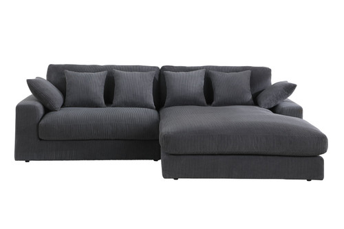Mystic - Reversible Sectional Sofa Chaise - Dark Gray