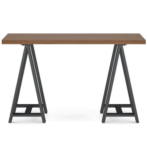 Sawhorse - Solid Walnut Veneer And Metal Console Sofa Table - Walnut