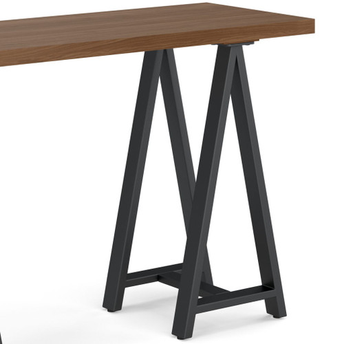Sawhorse - Solid Walnut Veneer And Metal Console Sofa Table - Walnut