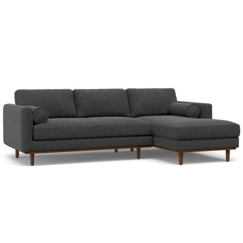 Morrison - Right Sectional Sofa - Charcoal Gray