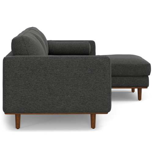 Morrison - Right Sectional Sofa - Charcoal Gray