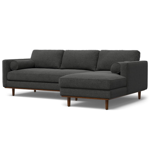 Morrison - Right Sectional Sofa - Charcoal Gray