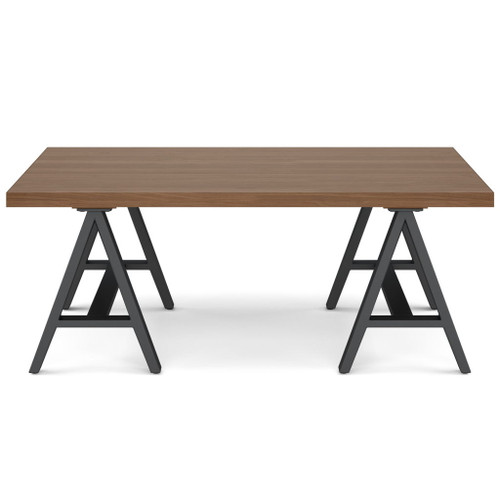 Sawhorse - Solid Walnut Veneer And Metal Coffee Table - Walnut