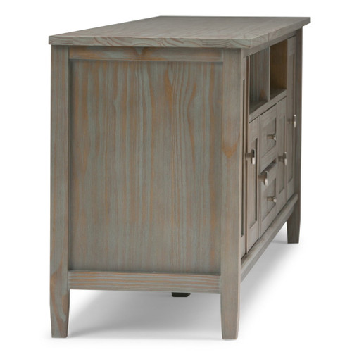 Warm Shaker - TV Media Stand - Distressed Gray