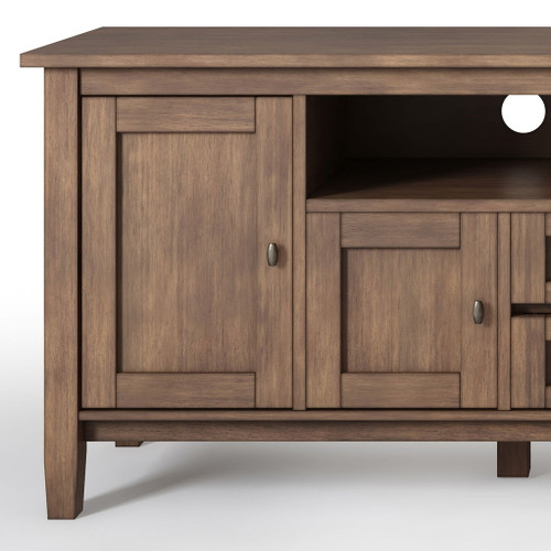 Warm Shaker - TV Media Stand - Rustic Natural Aged Brown
