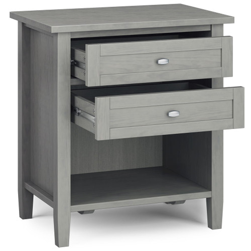 Warm Shaker - Bedside Table - Fog Gray