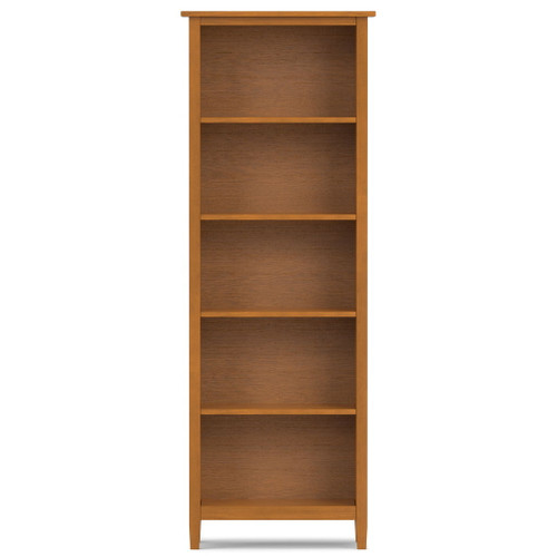 Warm Shaker - 5 Shelf Bookcase, Handcrafted - Brown