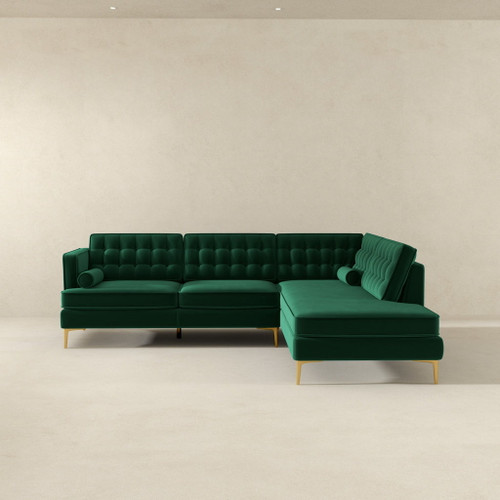 Brooke - Sectional Sofa Right Facing - Green
