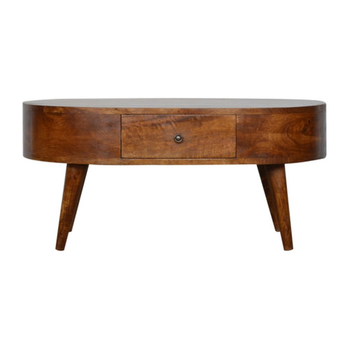 Rounded Coffee Table - Chestnut