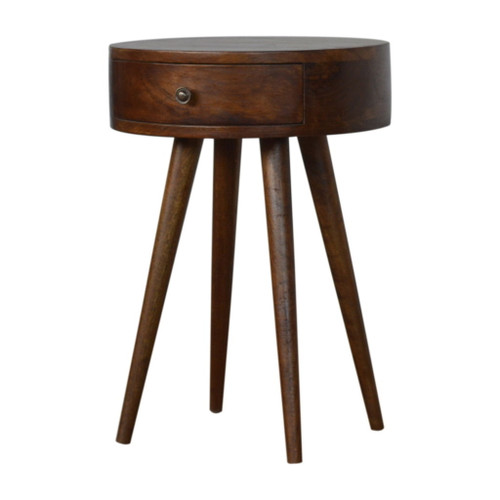 Nordic Circular Nightstand - Chestnut