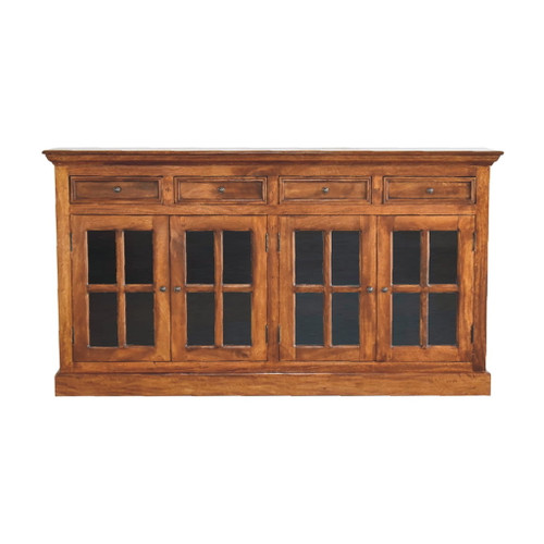 Large Glazed Sideboard - Chestnut