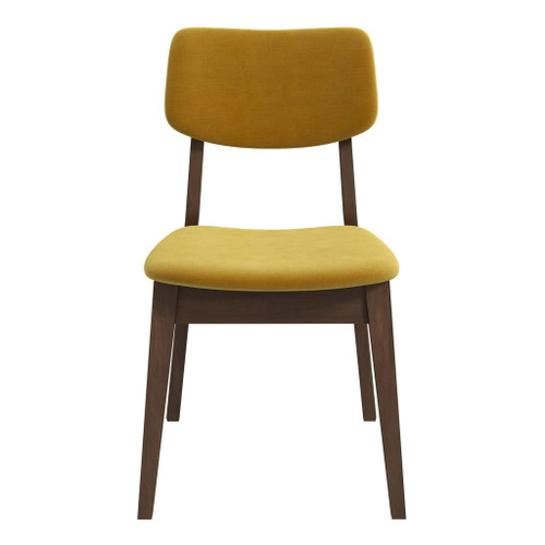 Carlos - Solid Back Side Chair (Set of 2) - Dark Yellow