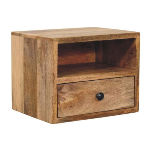 Solis - 1 Drawer Wall Mounted Nightstand - Beige