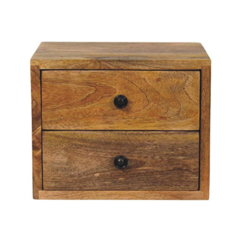Solis - 2 Drawer Wall Mounted Nightstand - Beige