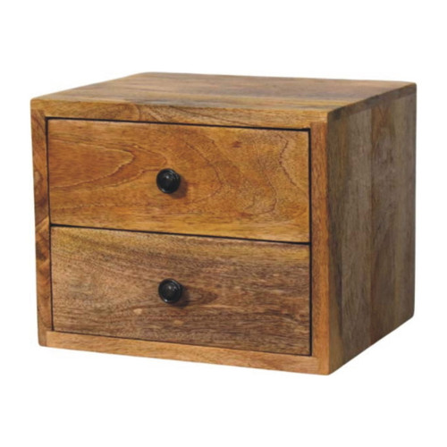 Solis - 2 Drawer Wall Mounted Nightstand - Beige