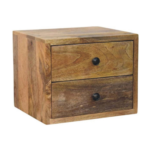Solis - 2 Drawer Wall Mounted Nightstand - Beige