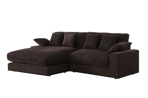 Mystic - Reversible Sectional Sofa Chaise - Dark Chocolate