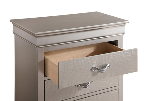 Lorana - Modern Chest - Silver Champagne