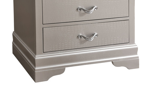Lorana - Modern Chest - Silver Champagne