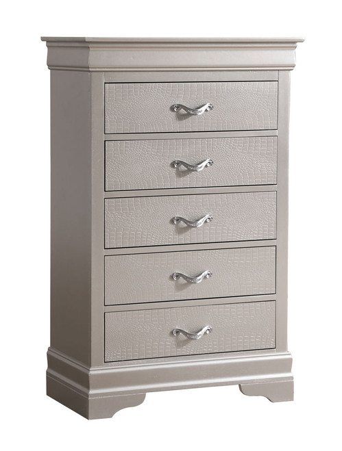 Lorana - Modern Chest - Silver Champagne