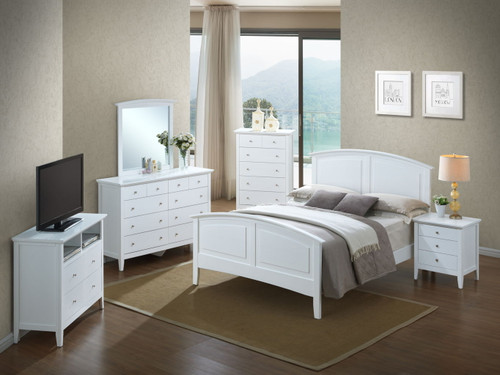 King Bed - White