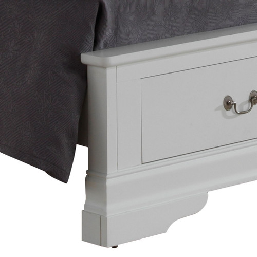 Louis Phillipe - King Storage Bed - White